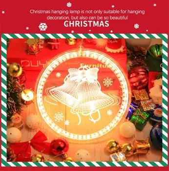 

3D Led Christmas Decoration String Lamp Hanging Lights Warm White Energy Save New Year Xmas Decoration Indoor Outdoor Home Decor