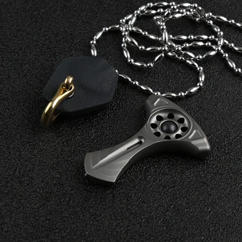 Online DICORIA Titanium Alloy Crowbar KYDEX Sheath Ceramic Bead Camping Hunting EDC Tools