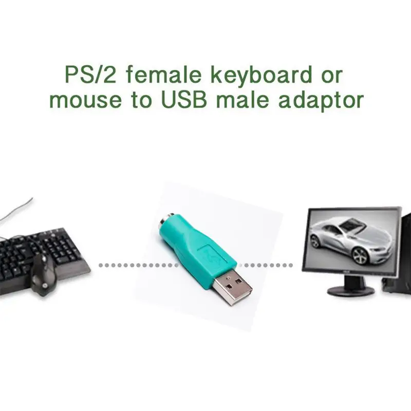 2019 2 шт./компл. USB в PS/2 конвертер мужской Женский Разъем для клавиатуры