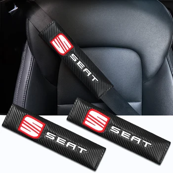 

2pcs Car Sefety Seat Belt cover Seat belt Shoulder Pad Protection Pad for Seat cupra Leon mk2 Ibiza Altea Tarraco Alhambra Exeo
