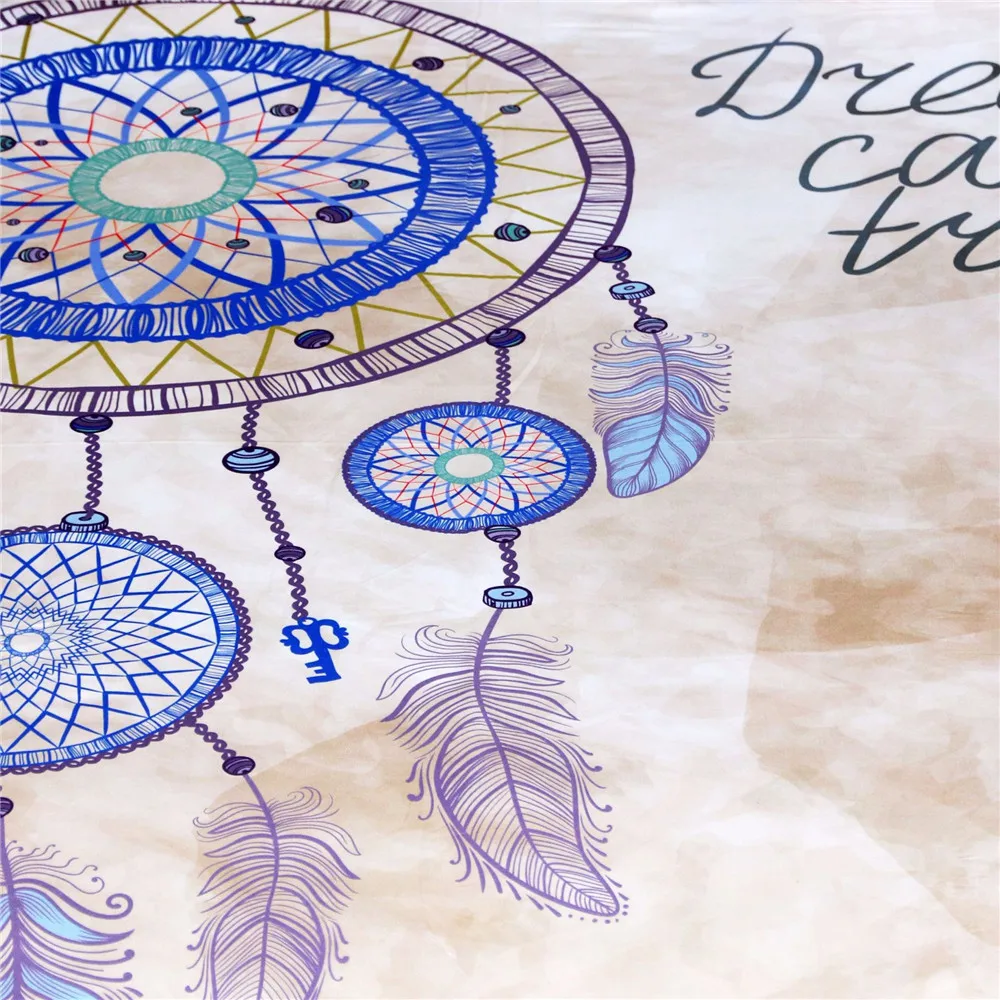 Duvet Cover Set Sun Pattern with Ombre Effect Mandala Culture Print Decorative 3 Piece Bedding Set with 2 Pillow Shams