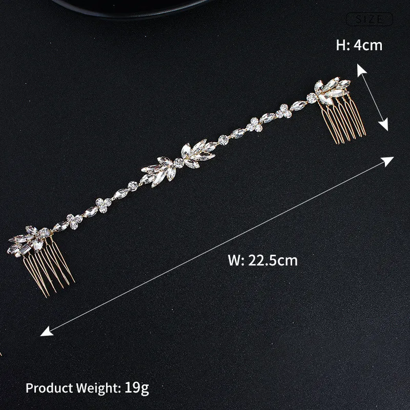 Classic Wedding Long Hair Combs Austrian Crystal Bendable Bride Hair Jewelry Accessories Women Hairpins Hairpieces