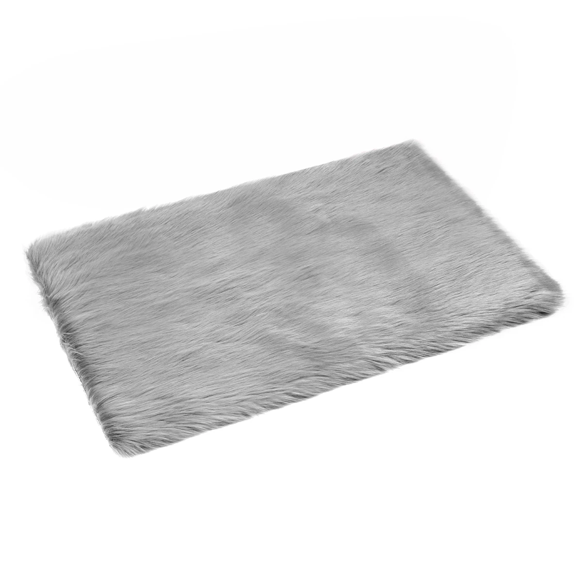 Light grey Мех из искусственной овчины, ворсистый ковер для гостиной, спальни, коврик из кожи, мех, однотонный пушистый коврик, моющийся коврик из искусственного меха для спальни - Цвет: Light grey