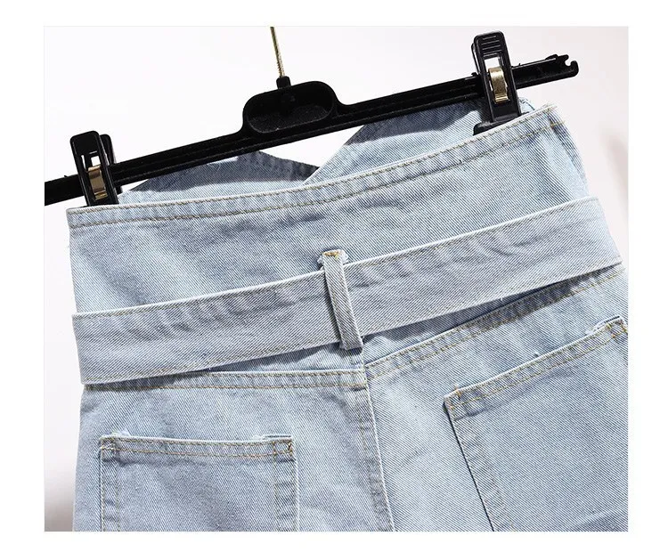 Опрессованные джинсовые шорты женские новые повседневные короткие джинсы с высокой талией Sahses шорты