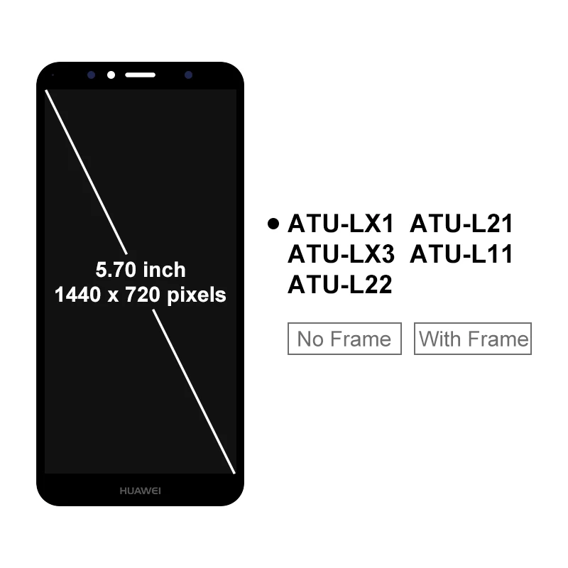 5 7 &quotдля Huawei Y6 2018 ЖК наслаждаться 8E ATU LX1 L21 LX3 дисплей с сенсорным экраном