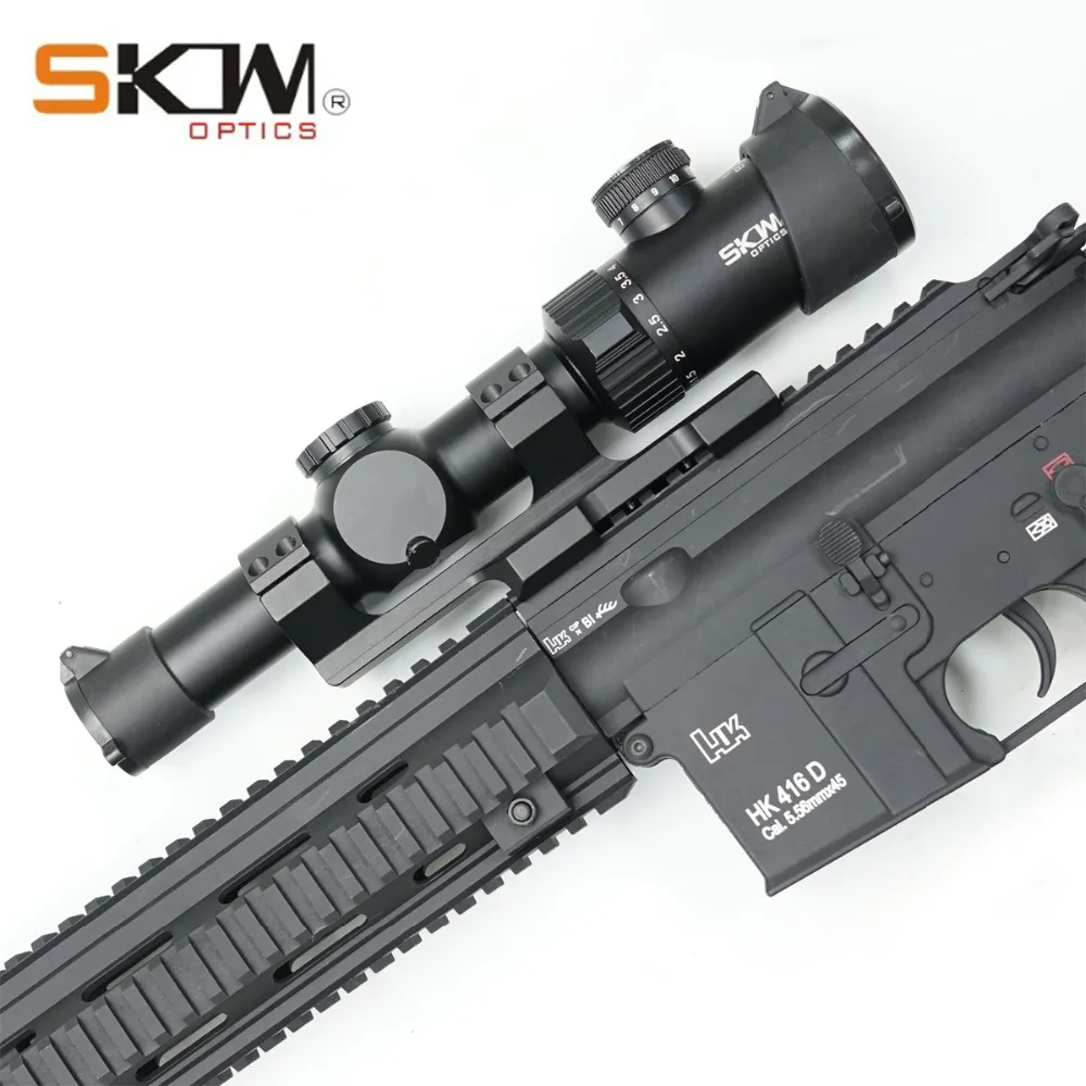 SKWoptics1.25-5x26bdc-01-M855-3 тактические оптические прицелы для охоты AR, M4 прицел компактный прицел ar15 BDC Сетка 30 прицел кольцо
