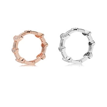 

Clear CZ Alluring Hearts Ring Silver Woman Rings For Jewelry Making 925 Original Silver Jewelry Make Up Woman Gift Ring