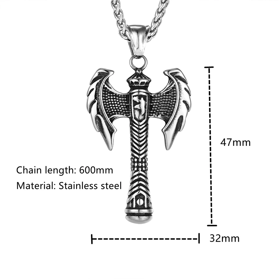 Bandmax Collana Uomo Runa Vichinga in Acciaio Inossidabile/Nero, Ciondolo runico Mobius Rotondo con Catena in Pelle Intrecciata Nera Amuleto Gioielli Vichinghi per Donna e Uomo