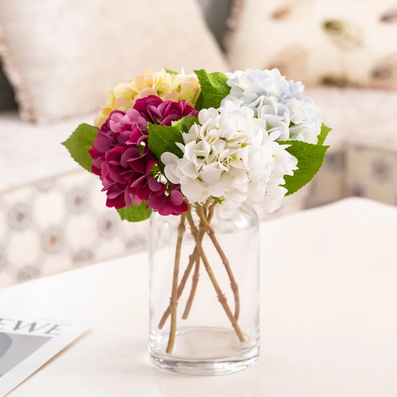 Artificial Flower Real Touch Hydrangea  Real Touch Flowers Wedding - 5pc  Hydrangea - Aliexpress