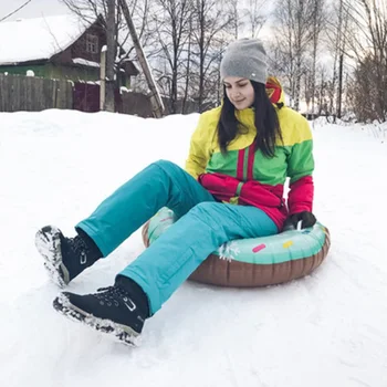 

Inflatable Ski Circle with Handle Ski Circle of Tube Skating Skiing Snow Boarding Outdoor Sports Toys Thickened Size