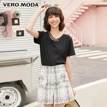 

Vero Moda Women's Office Rhinestone Button Double Pocket Shorts | 320115512