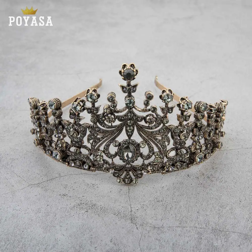 Индейка Свадьба цинкового золотого цвета в античном стиле корона с набор украшений для женщин - Окраска металла: Ancient gold crown
