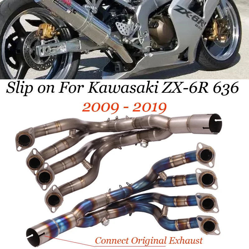 Slip On Full System Motorcycle Exhaust Escape For Kawasaki Zx6r Zx6r