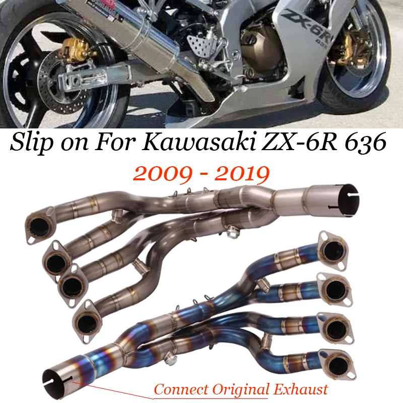 Slip on Full System Motorcycle Exhaust Escape For Kawasaki ZX6R zx 6r 636 Modify Titanium Alloy