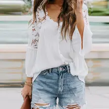

Temperament Pullover Solid Color Loose Solid Color Flare Sleeve Shirt Loose Top Women Blouse