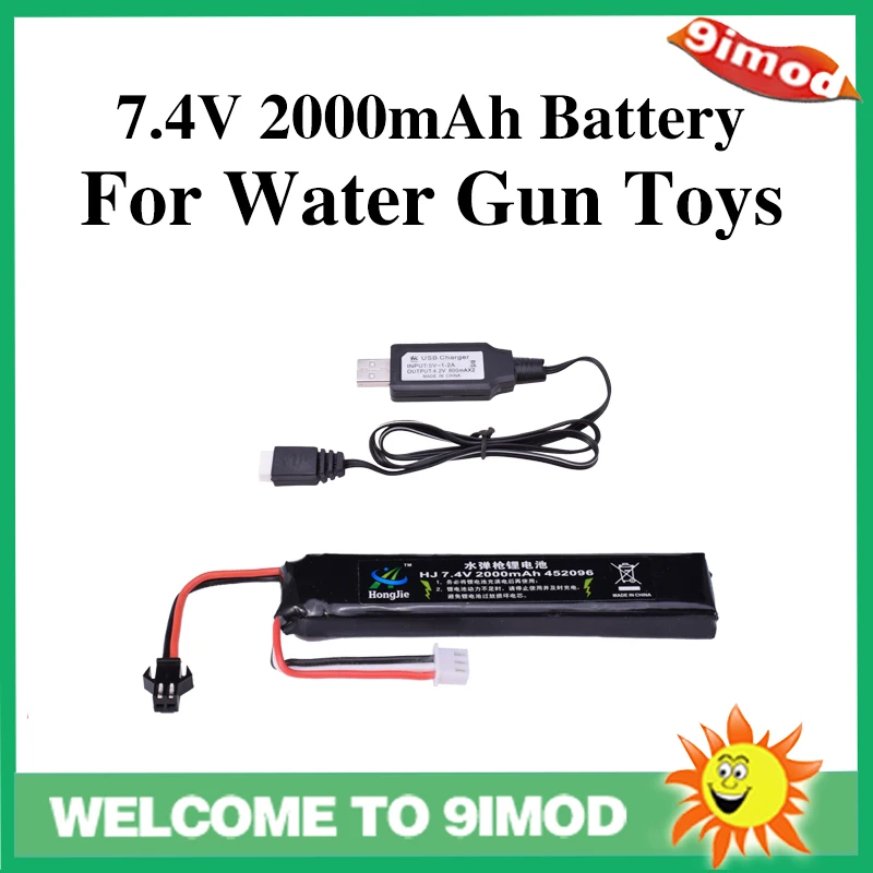 

High Power Water Gun Toys 7.4V 11.1V 2000mAh RC Rechargeable Lipo Li-ion Polymer Lithium Battery