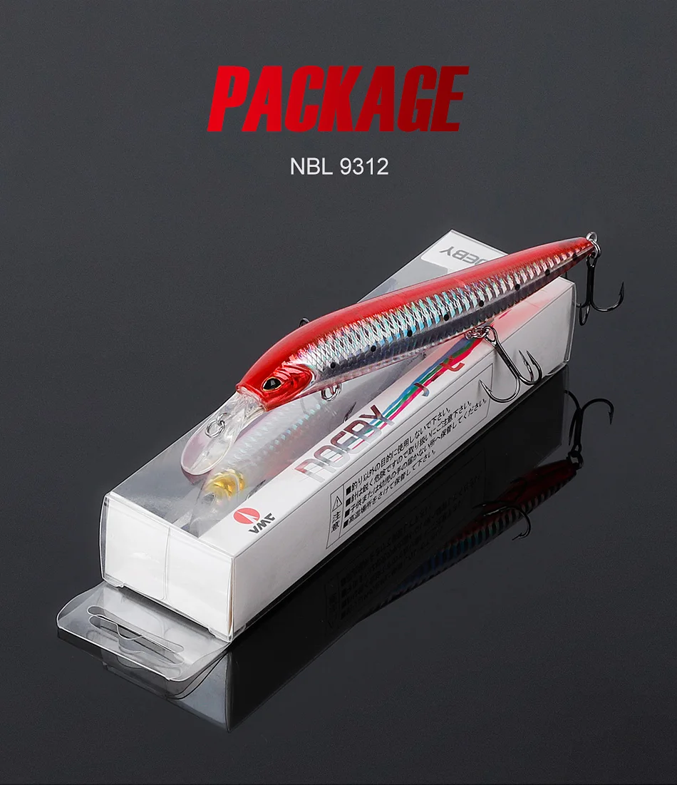 NOEBY Sinking Minnow Angeln Lockt 135mm 41g Lange Casting Wobbler Harten Köder Jerkbait Schwere Minnow für Meer Bass angelgerät – Detail 11