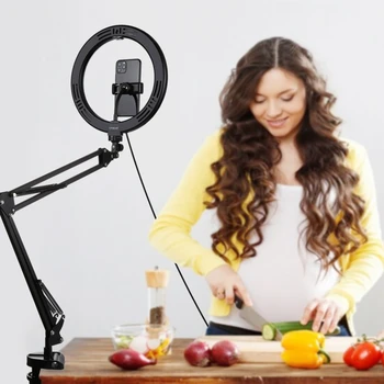 

6/7.6 Inch 20/26CM LED Ring Fill Light Indoor Fill Light Advertising Shooting Photography Light With 360 Degree Rotatable Tripod