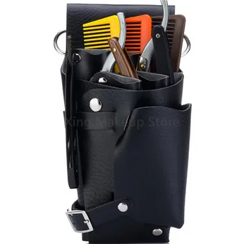 

Removable Hair Scissor Bag PU Leather Hairdressing Belt Bag For Barber Rivet Clips Bag Shoulder Belt Hair Scissor Bag 40#72