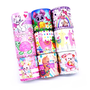 

Free shipping 2019 new arrival ribbons Hair Accessories ribbon 10 yards printed grosgrain ribbons 33553