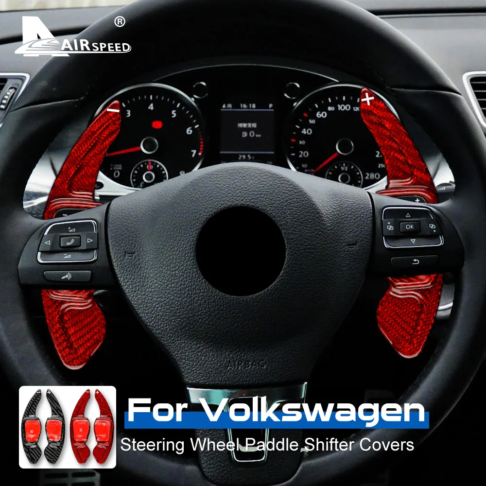 

Real Hard Carbon Fiber Car Steering Wheel Extension Paddle for Volkswagen VW Beetle Sharan CC Scirocco Tiguan Touareg Golf 6