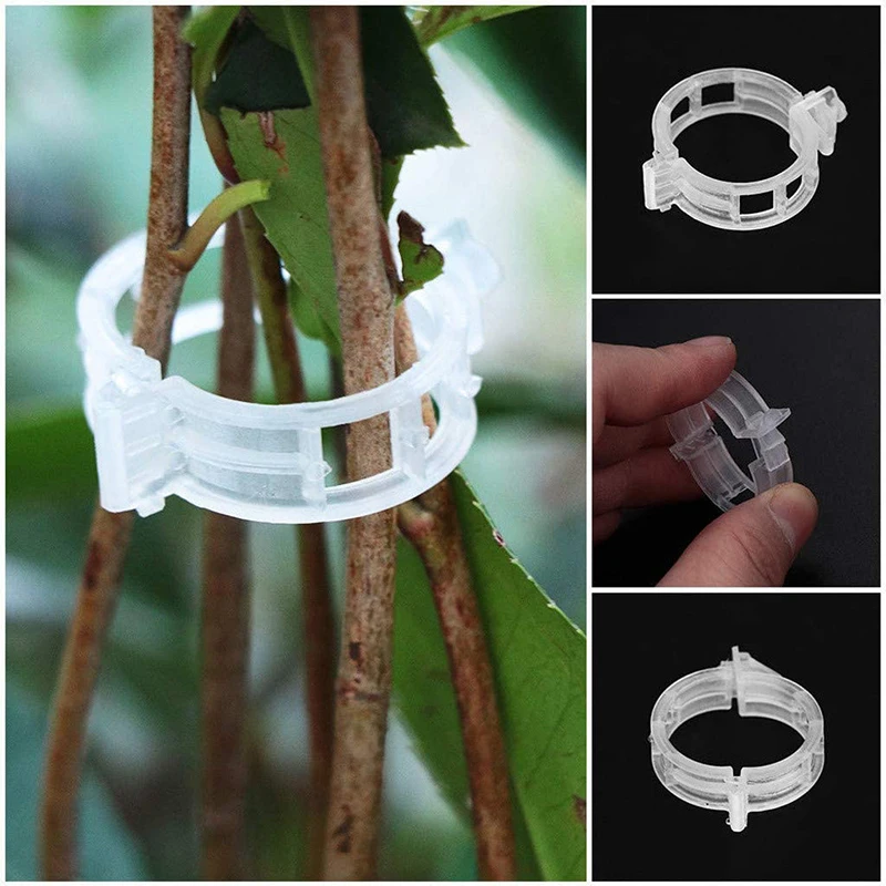 30/50/100pcs Plastic Plant Clips Supports Connects Reusable Protection Grafting Fixing Tool Garden Supplies for Vegetable Tomato
