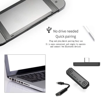 

Wireless Bluetooth Adapter USB Transmitter VF Receiver for Nintend Switch PS4 PC H05A