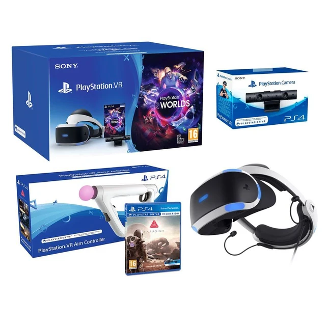 Sony Playstation Vr2 (cuh-zvr2) Farpoint + Aim-controller Ps4 + Vr Worlds + Vr2 Video Game - AliExpress