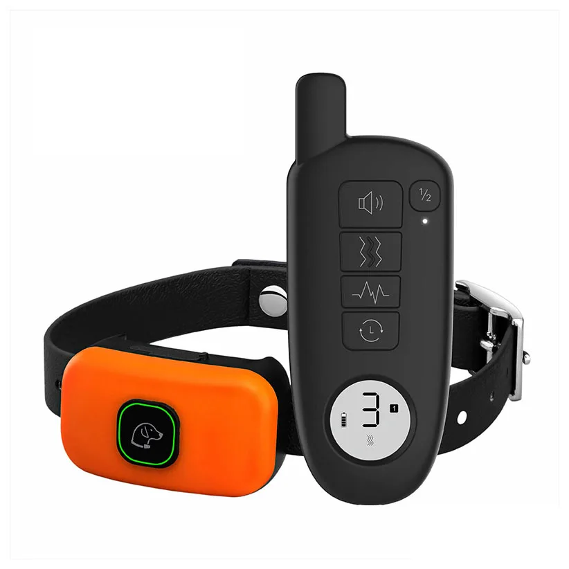 1 orange collar Шоковый ошейник для собак с дистанционным управлением 1000ft диапазон электрических Ошейников для домашних животных Водонепроницаемый тренировочный ошейник для маленьких средних больших собак - Color: 1 orange collar