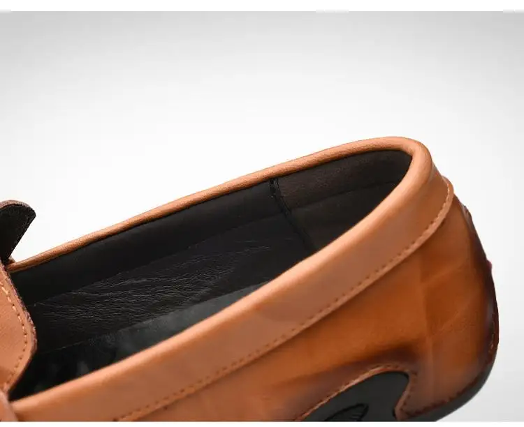 Мужские лоферы; итальянская мужская обувь; повседневные брендовые летние мужские кожаные мокасины с дырками; Легкие дышащие Мокасины без застежки; черные мокасины