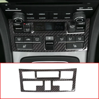 

Real Carbon Fiber Car Styling Interior Central Control Air Conditioner Button Frame Trim Sticker For Porsche 718 911 2012-2019