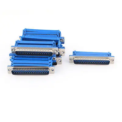 

10Pcs D-SUB DB37 Male IDC Plug Connector Blue for Flat Ribbon Cable