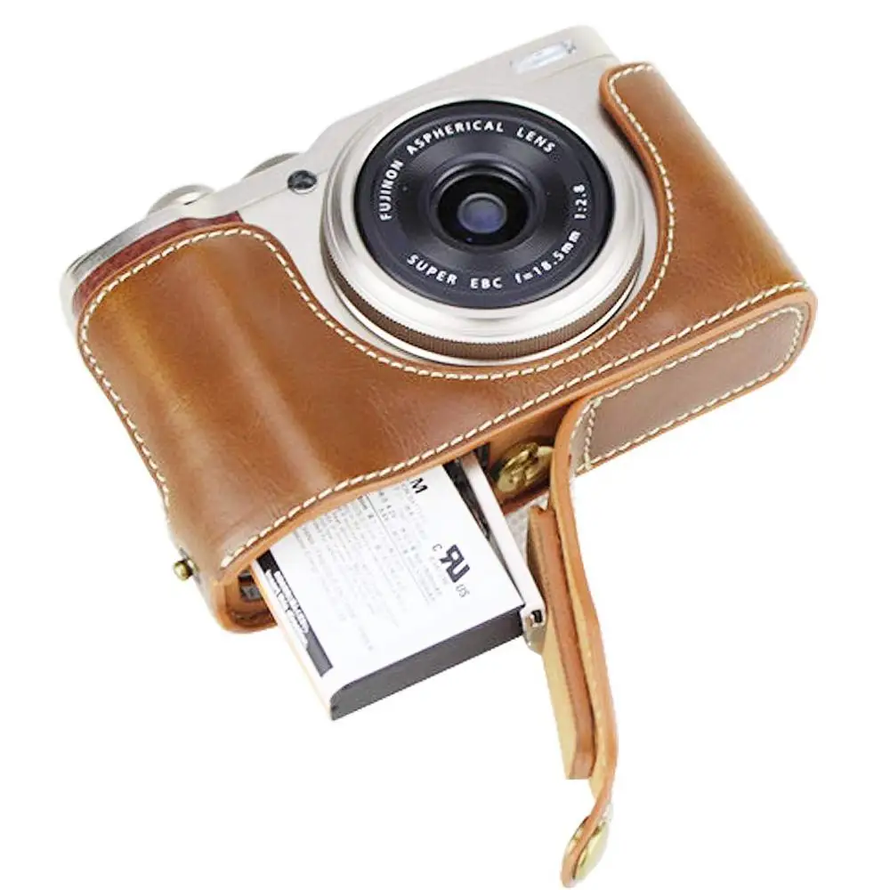 Pu Leather Camera Case for Fujifilm X-T50 X100VI X100V X-T5 X-T4 XT30 II X-H2 X-S10 X-E4 X-T20 X-T200 XT100 XPRO2 XF10