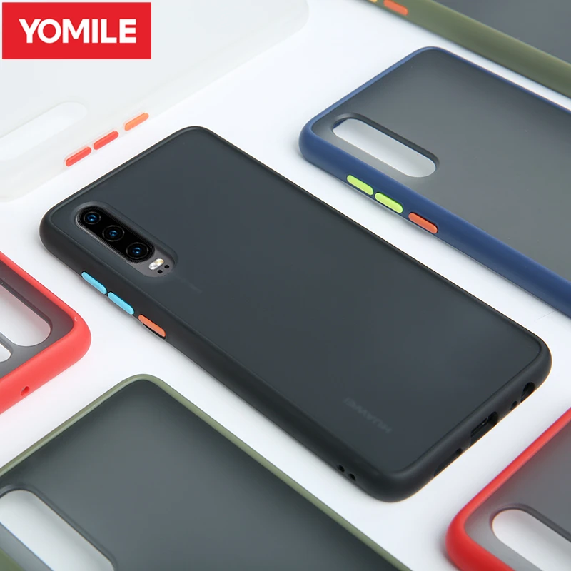

Anti Shock Clear Matte Hybrid Phone Case For Huawei P30 Pro Mate 20 Pro P 30 Shockproof Cover Hard Transparent Protective Fundas