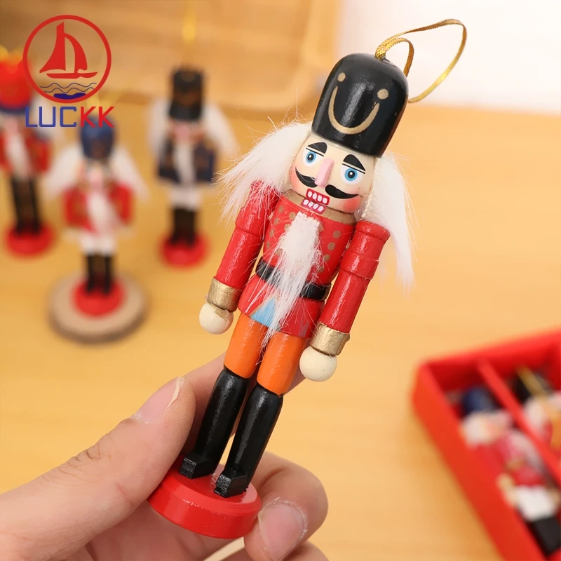 LUCKK 12 см Рождественский гайковёр солдат миниатюрные винтажные фигурки