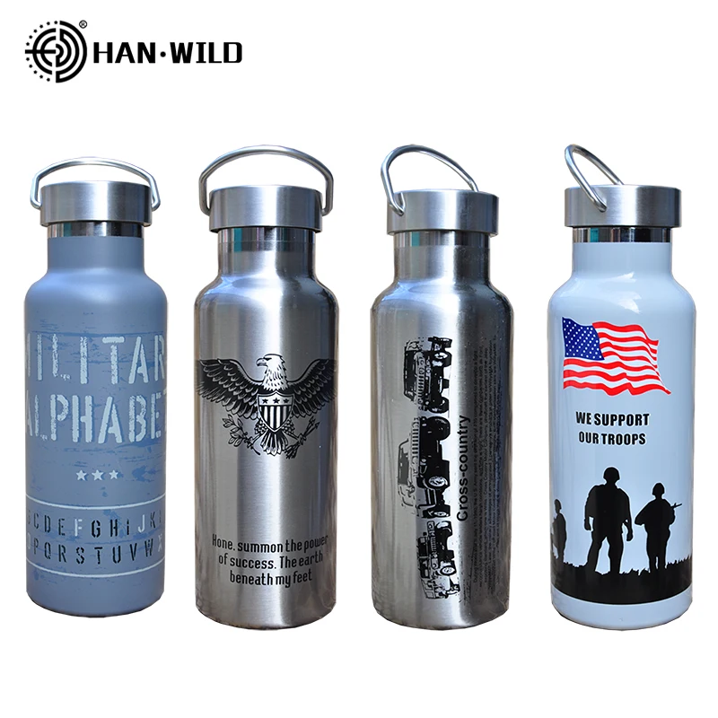 HAN WILD 500 мл военные спортивные бутылки изолированные Авто вакуумные колбы термос