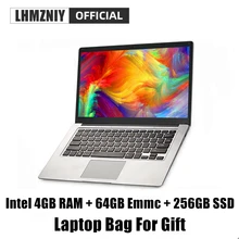LHMZNIY FA-1 14.1 inch Intel N3050 Quad-core Laptop 4GB RAM 64GB eMMC 256GB SATA SSD FHD Screen light thin Notebook