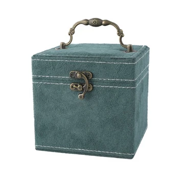 

Jewelry Box Storage Box for Women Girls, Double Jewelry Display Storage Box Necklace Earring Bracelet Ring Watch-Green