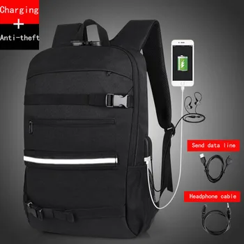 

2020 New Men Backpack Fashion Password Lock Anti-theft Waterproof Big USB Charging Graffiti Student School Bags For Teenagers