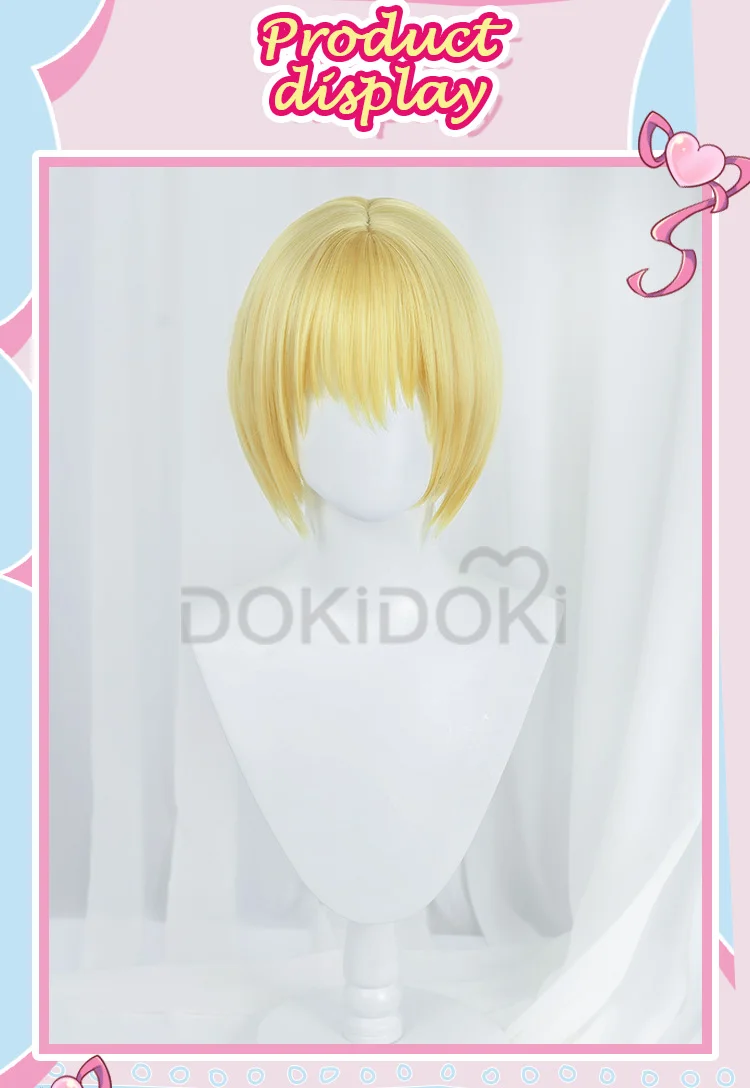 DokiDoki Anime HUNTER×HUNTER Cosplay Kurapika Wig Heat Resistant Synthetic Hair Kurapika Wig police woman costume