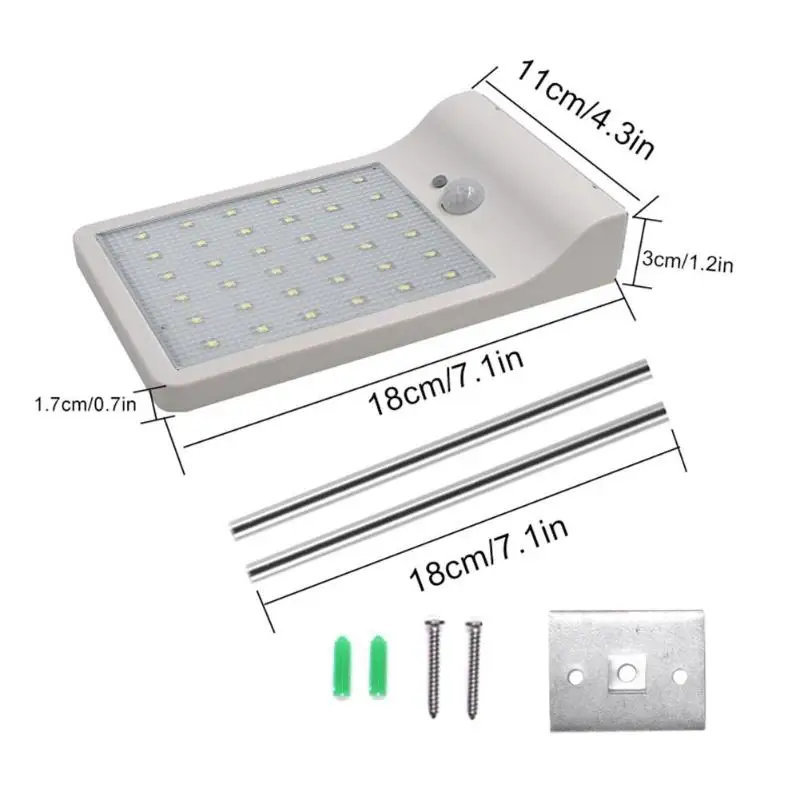 36LED солнечный датчик движения настенный светильник Открытый водонепроницаемый уличный светильник