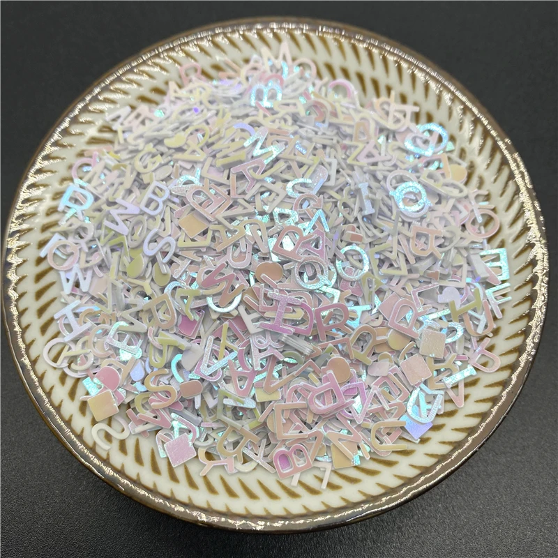 Iridescent Glitter Sequin Flakes Colorful Fluorescent Glass Paper Resin  Epoxy Manicure Accessories For DIY 