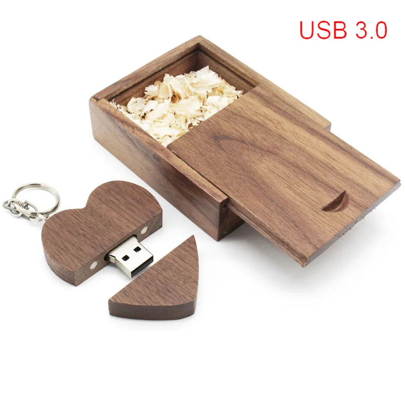 TEXT ME клен орех сердце+ коробка модель usb3.0 32GB usb флеш-накопитель usb3.0 Флешка 4GB 8GB 16GB любовь подарок для девочки
