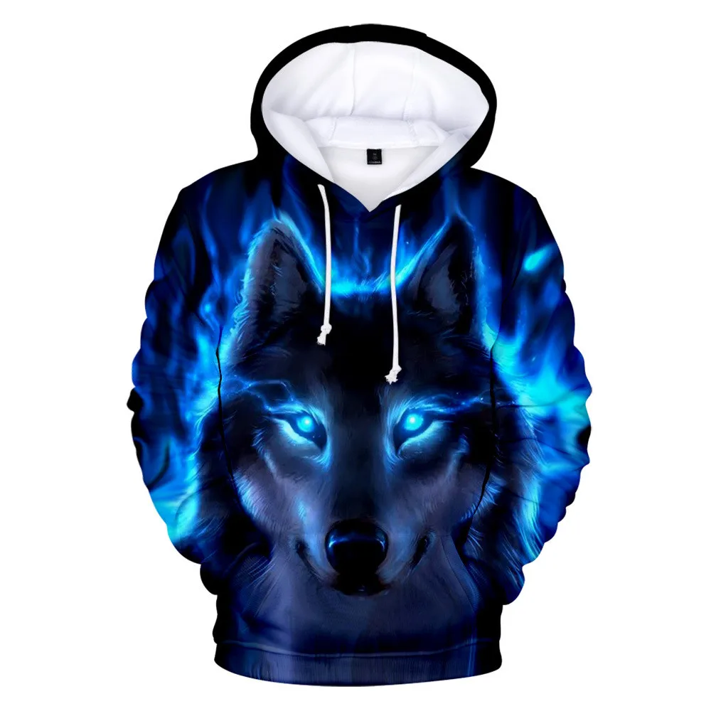  Wholesale New arrival Wolf Hoodie Owl 3D Print Mens Boys Hoodies Sweatshirt Adult Child Size Clothe