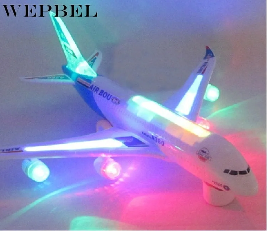 

WEPBEL Fashion Kids Electric Airplane Child Toy Musical Toys Moving Flashing Lights Sounds Toy