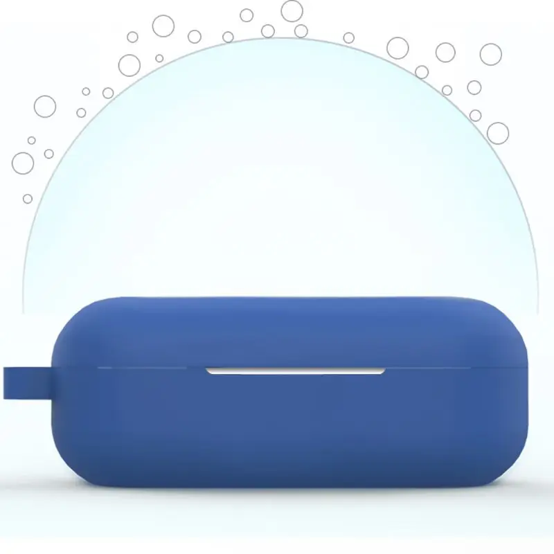 Силиконовый защитный чехол полное покрытие с карабином для huawei FreeBuds Lite qyh