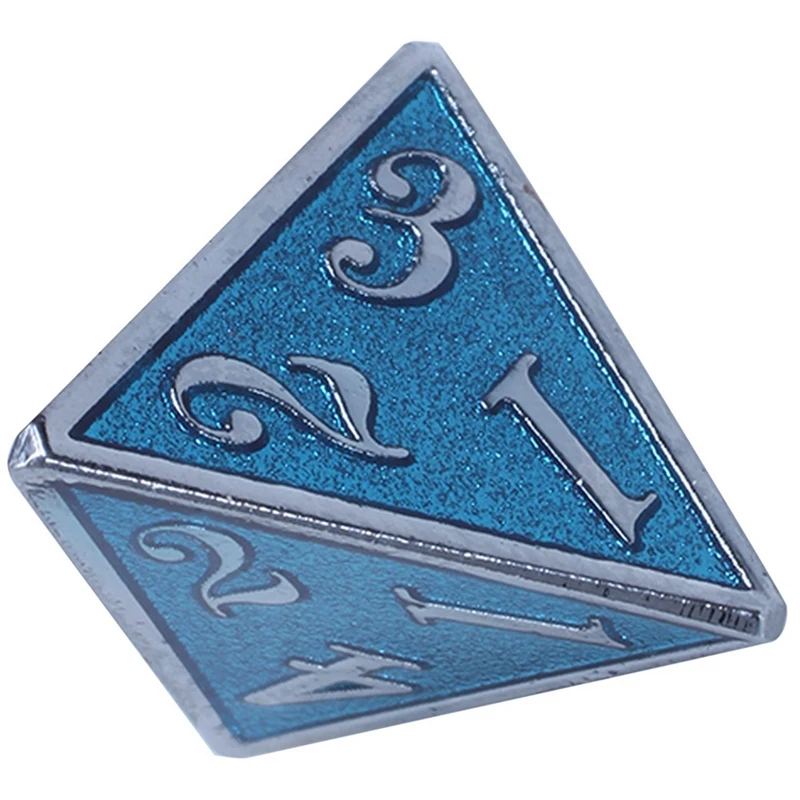 Rpg Dice Metal Dnd Polyhedral Sets Dados Dungeons And Dragons Aluminum Blue Dices Table Games Transparent