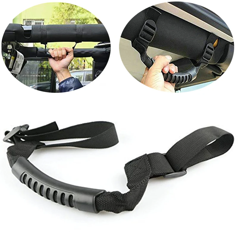 Jeep Wrangler YJ TJ JK JL JKU Grip Handle Bar Roll Grips Holder Car Grab Pulling Tab Safety Handrail Auto Interior Accessories car grab handle