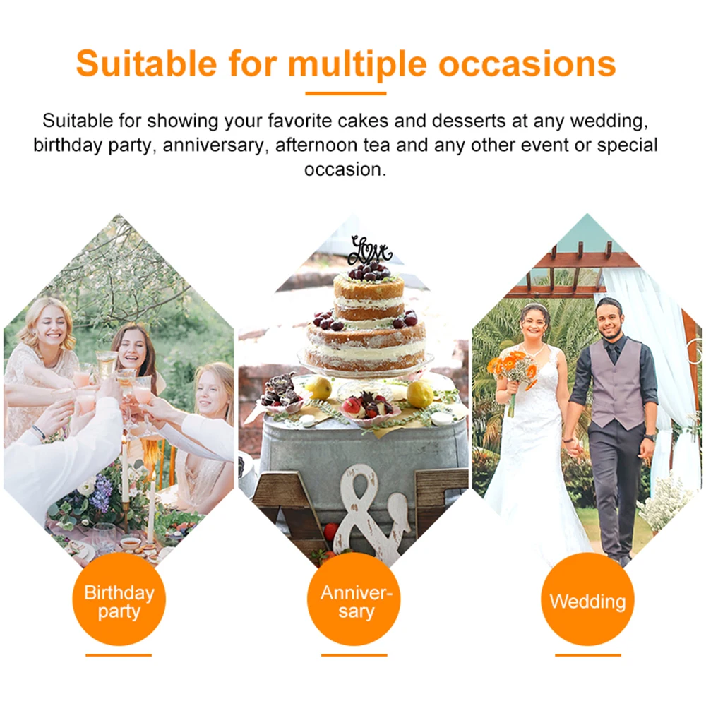Urijk 4/6 Tiers Macaron Tower Macaroon Display Cake Stand Cupcake Display Rack Holder Birthday Part