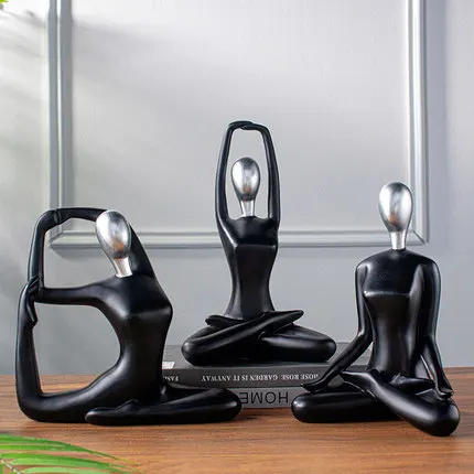 

Декоративные украшения для девушек из черной йоги с различными позами